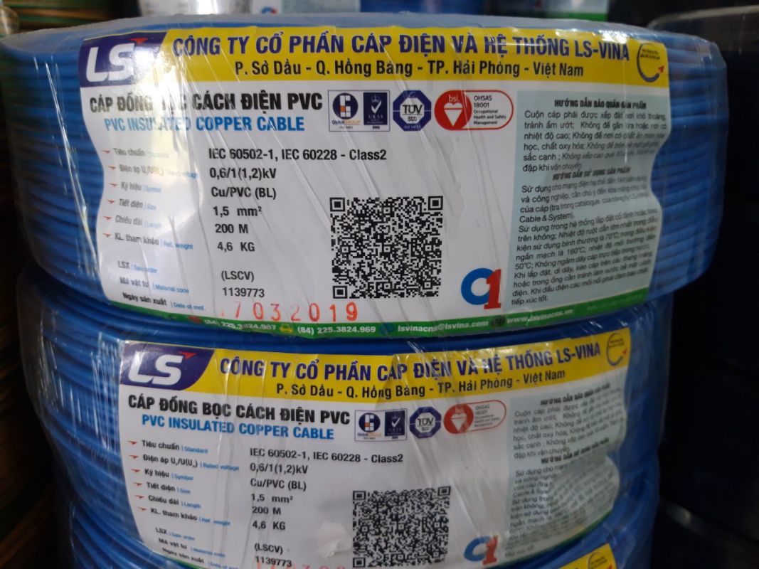 Dây cáp điện LS Vina 1.5